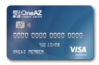VISA Signature  credit card from OneAZ Credit Union