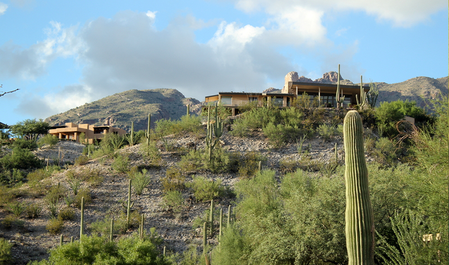 Photo of a house on a hill in Catalina Foothills in Tucson Arizona