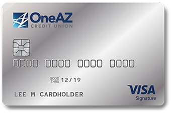 Image of OneAZ Credit Union Visa Signature credit card