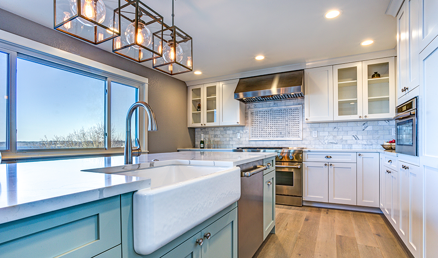 Refinished cabinets refresh a kitchen