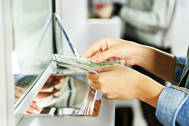 Fund your account with cash or a card