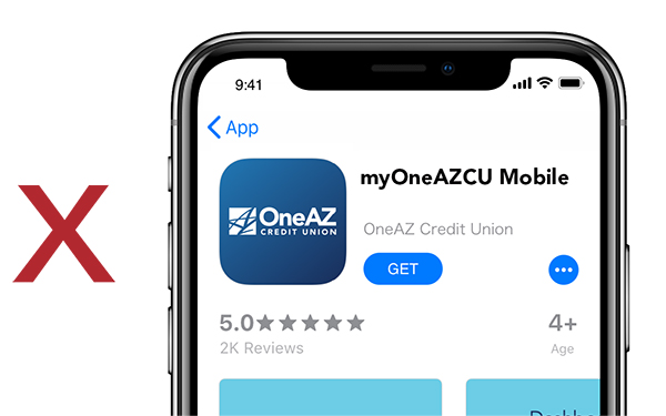 How to: Delete old myOneAZcu app and download the new OneAZ Mobile Banking app - Step 1: Delete the old myOneAZcu app
