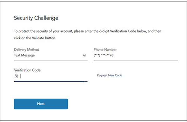 How to: Forgot password - Step 4: Enter verification code.