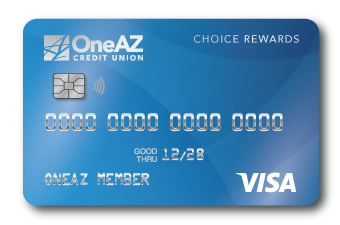 VISA Choice Rewards credit card from OneAZ Credit Union