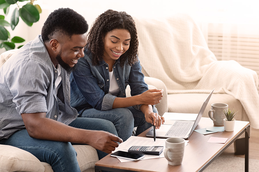 couple going over finances