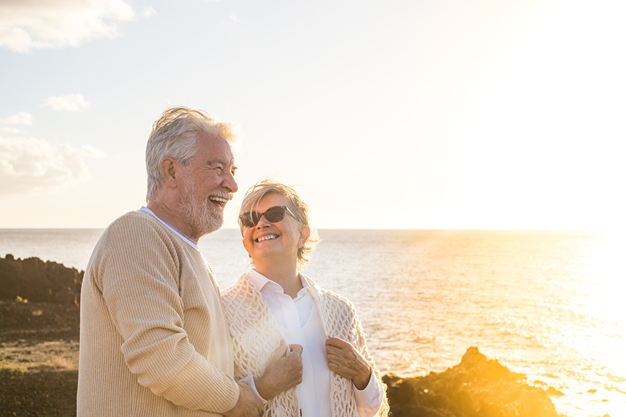 mature couple on vacation