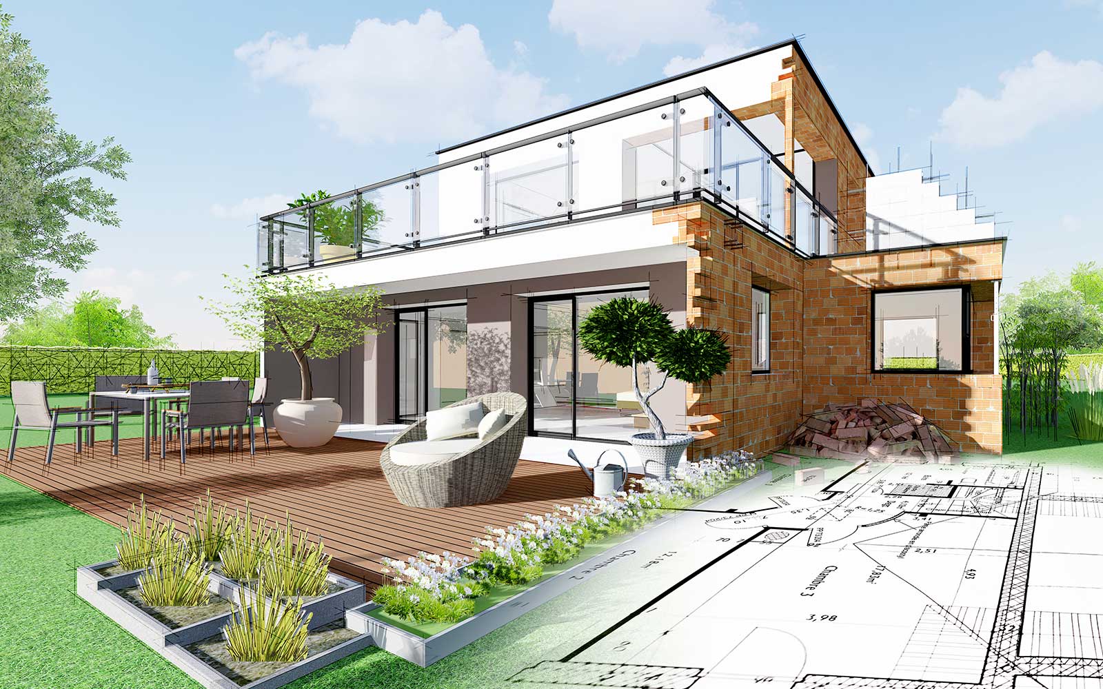 Blue Print And Mockup For Custom Home 1600X1000 (1)